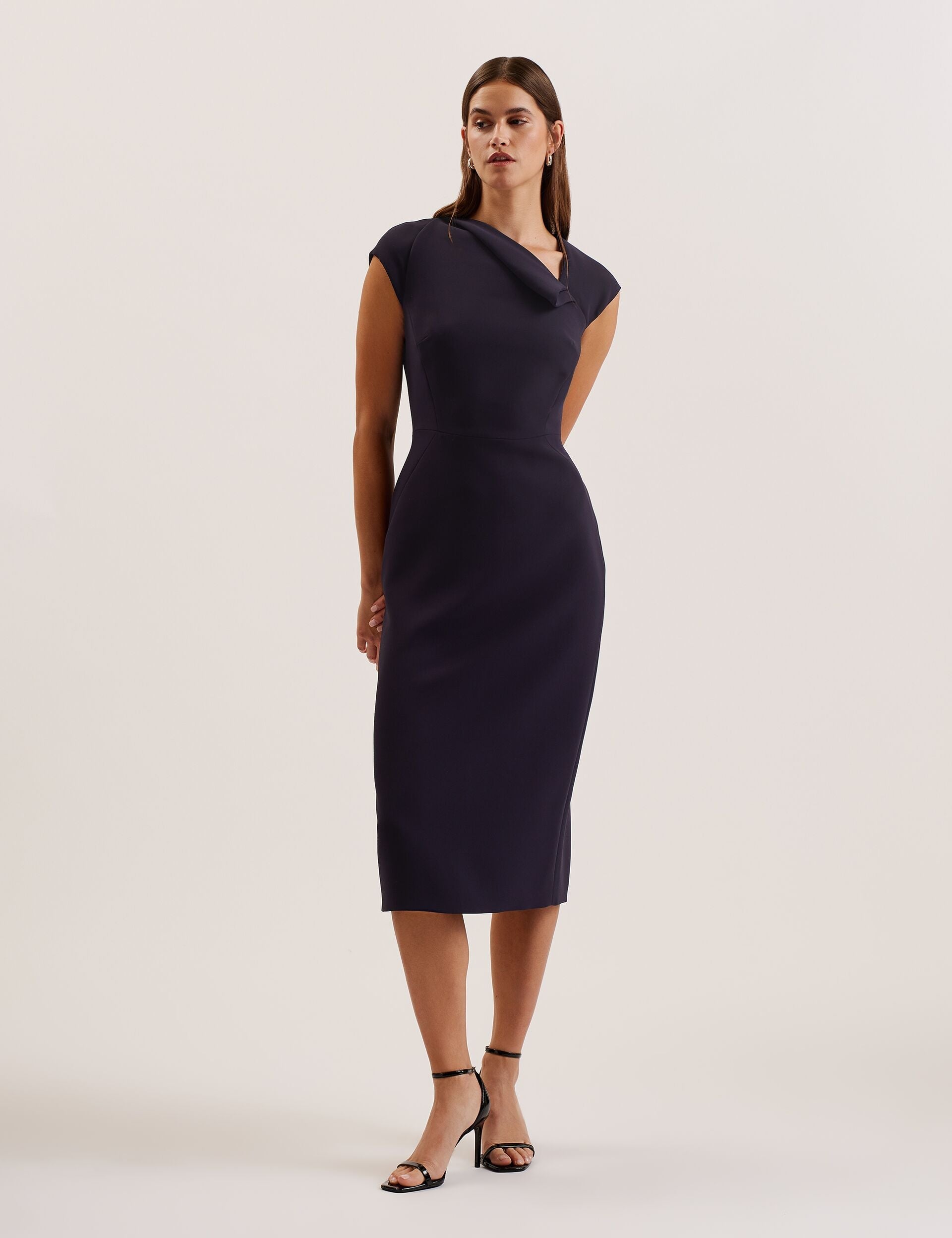 Women BAYREE - Folded Neckline Pencil Midi Dress - Ted Baker