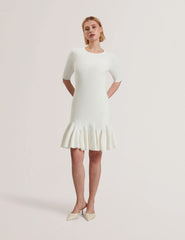 Women ALZANN - Pleated Hem Knitted Bodycon Mini Dress - Ted Baker