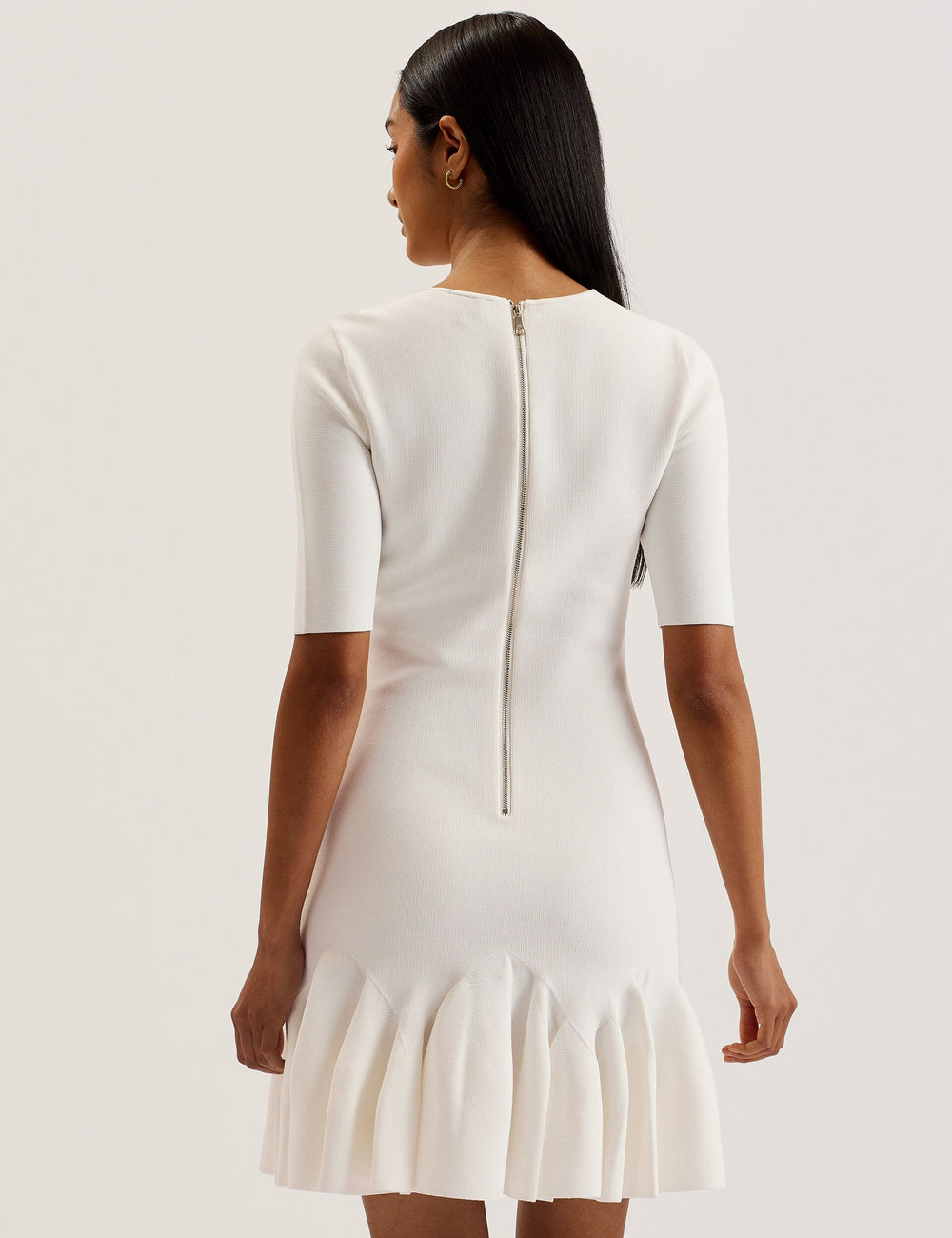 Women ALZANN - Pleated Hem Knitted Bodycon Mini Dress - Ted Baker
