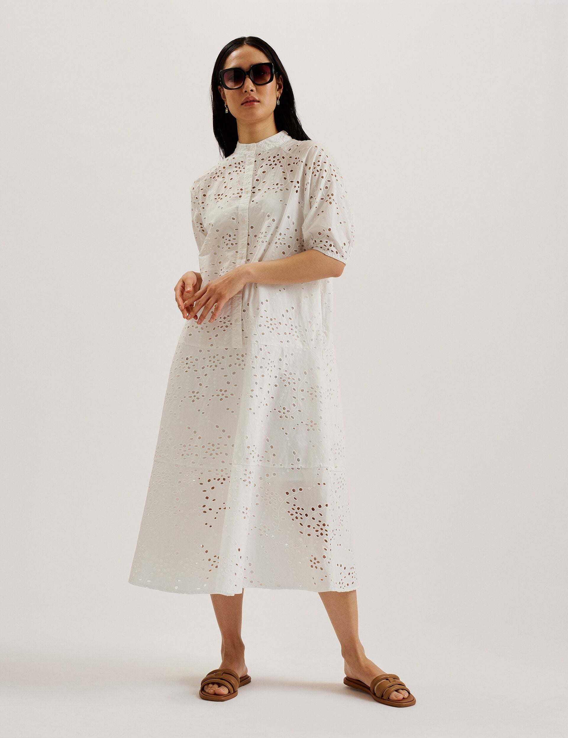 Women NIKAIA - Oversized Broderie Dress - Ted Baker