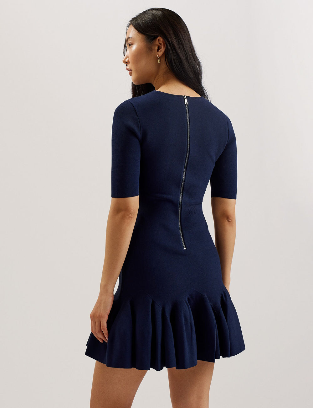 Women ALZANN - Pleated Hem Knitted Bodycon Mini Dress - Ted Baker
