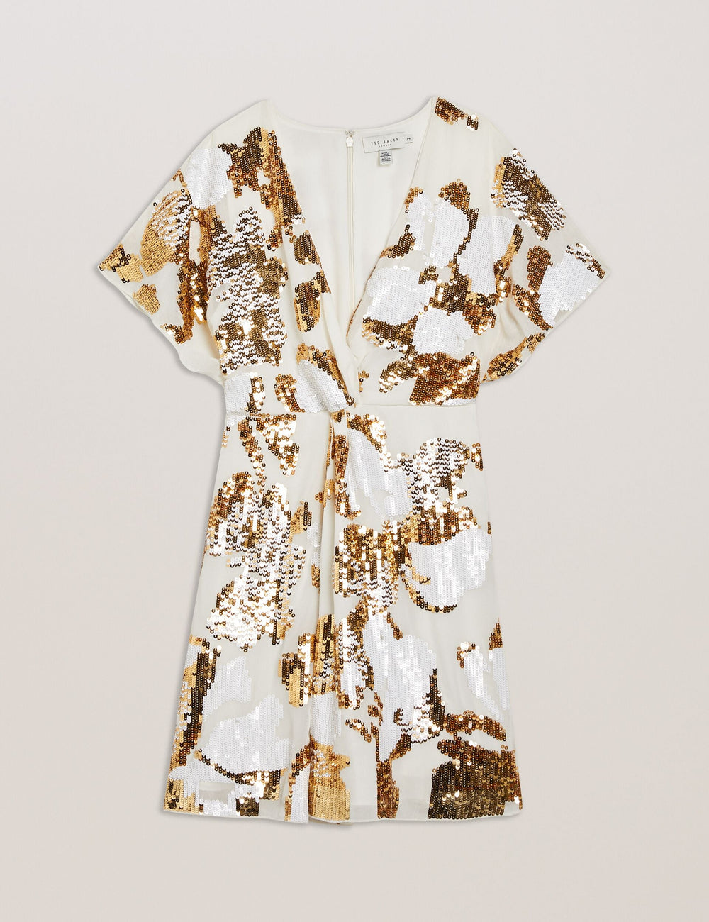 Women NOOSH - Knot Front V Neck sequin Mini Dress - Ted Baker