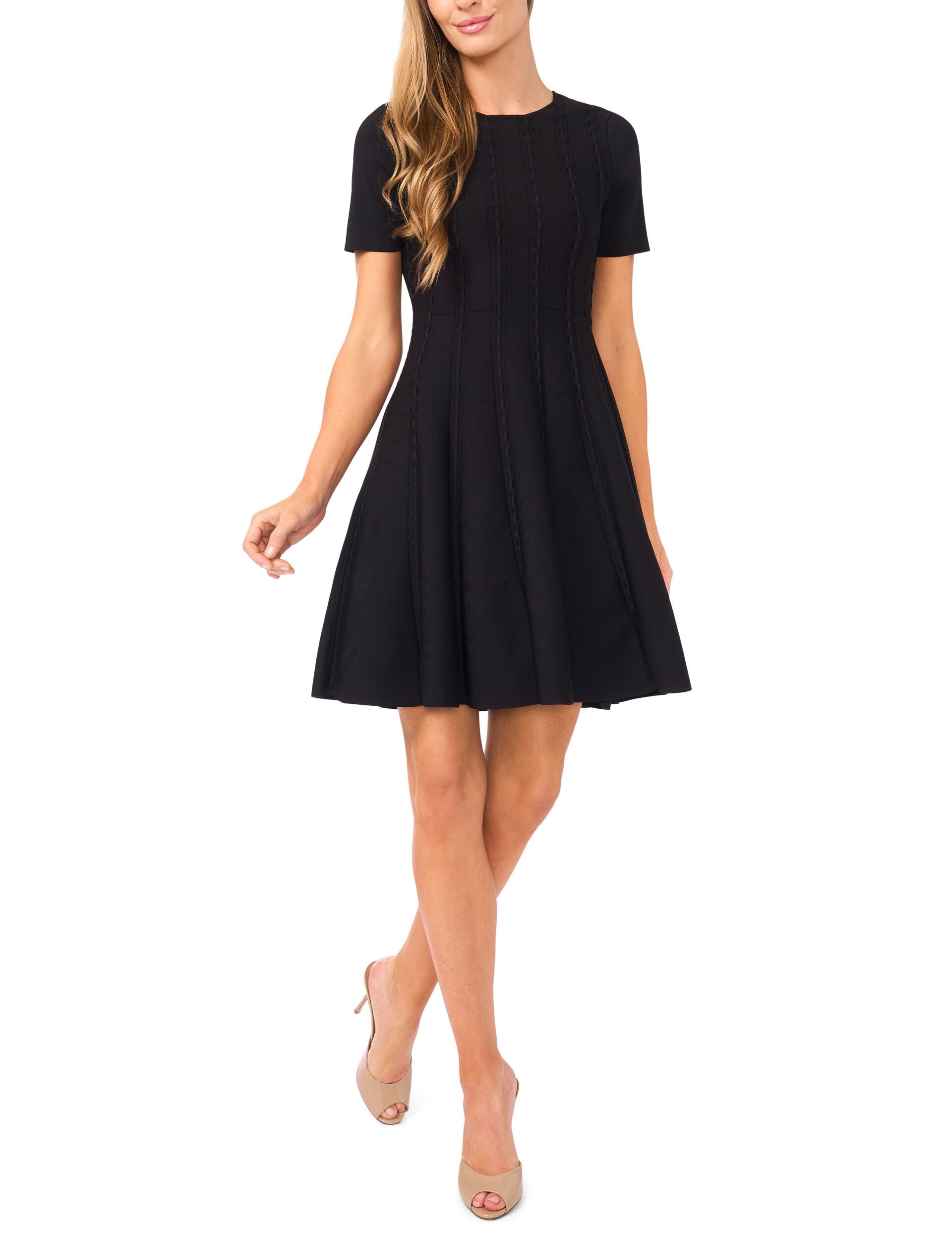 Women ELLA - Short Sleeve Ribbon Stitch Mini Dress - Ted Baker
