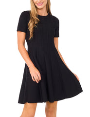 Women ELLA - Short Sleeve Ribbon Stitch Mini Dress - Ted Baker