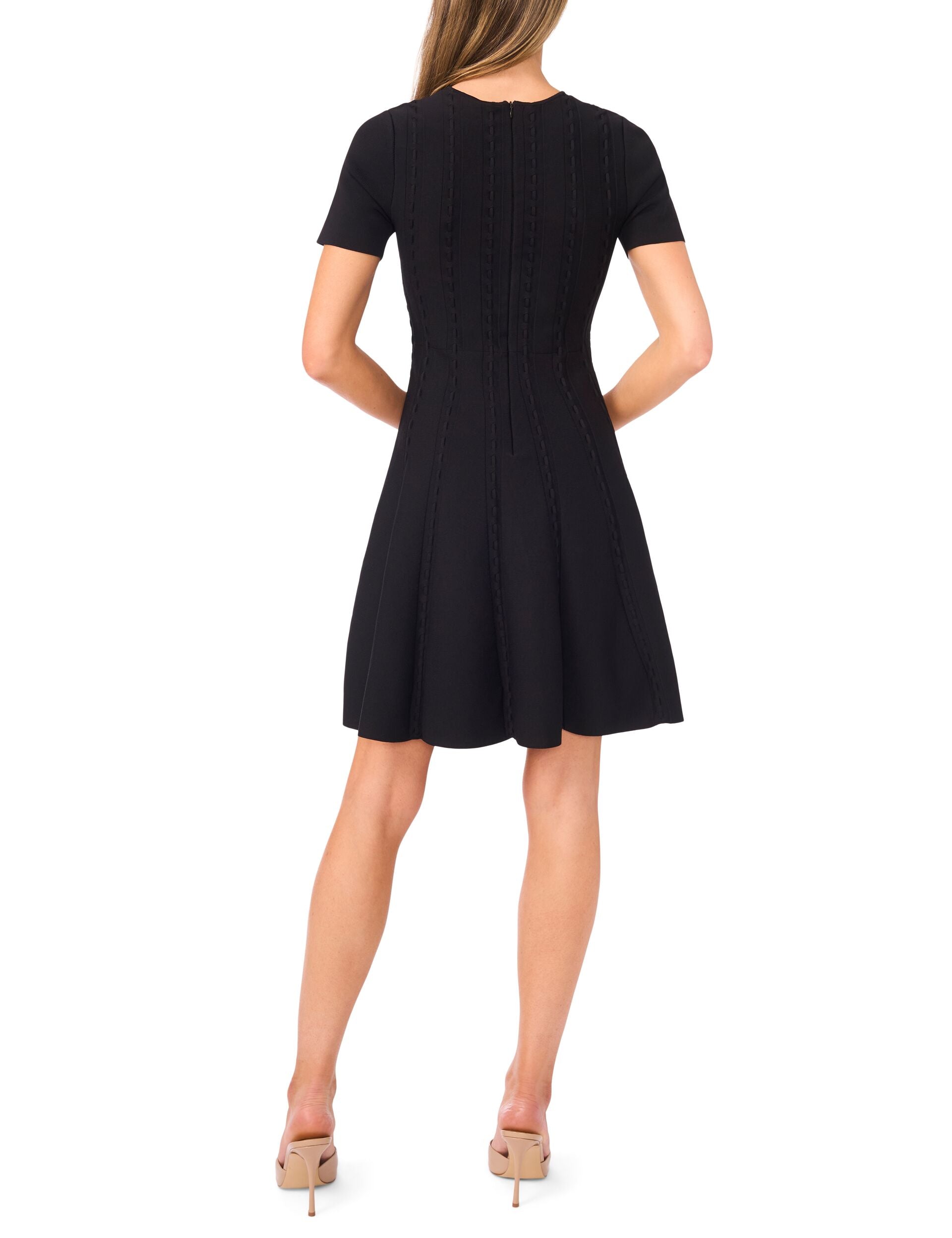 Women ELLA - Short Sleeve Ribbon Stitch Mini Dress - Ted Baker