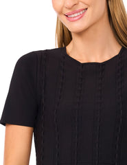 Women ELLA - Short Sleeve Ribbon Stitch Mini Dress - Ted Baker