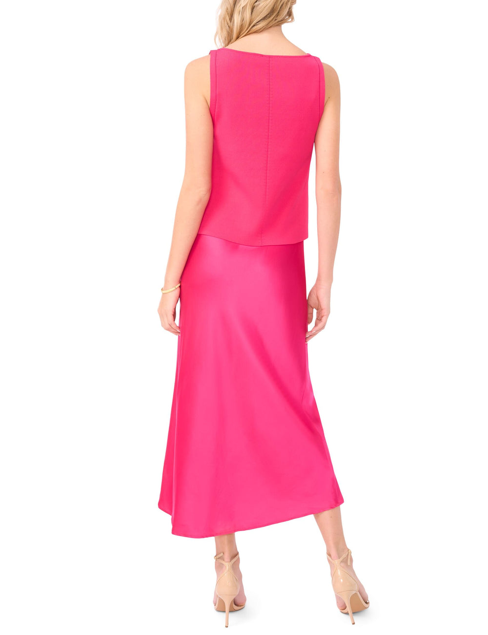 Women MIDORI 2-in-1 Knit Tank Satin Midi Dress - Ted Baker