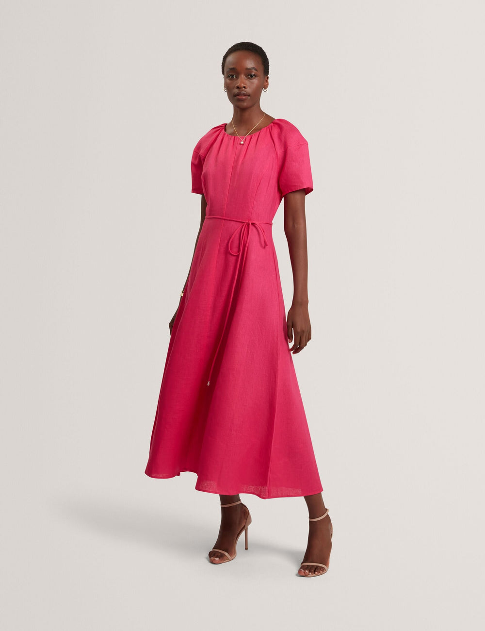 Women ALLISON Linen Raglan Sleeve Maxi Dress - Ted Baker