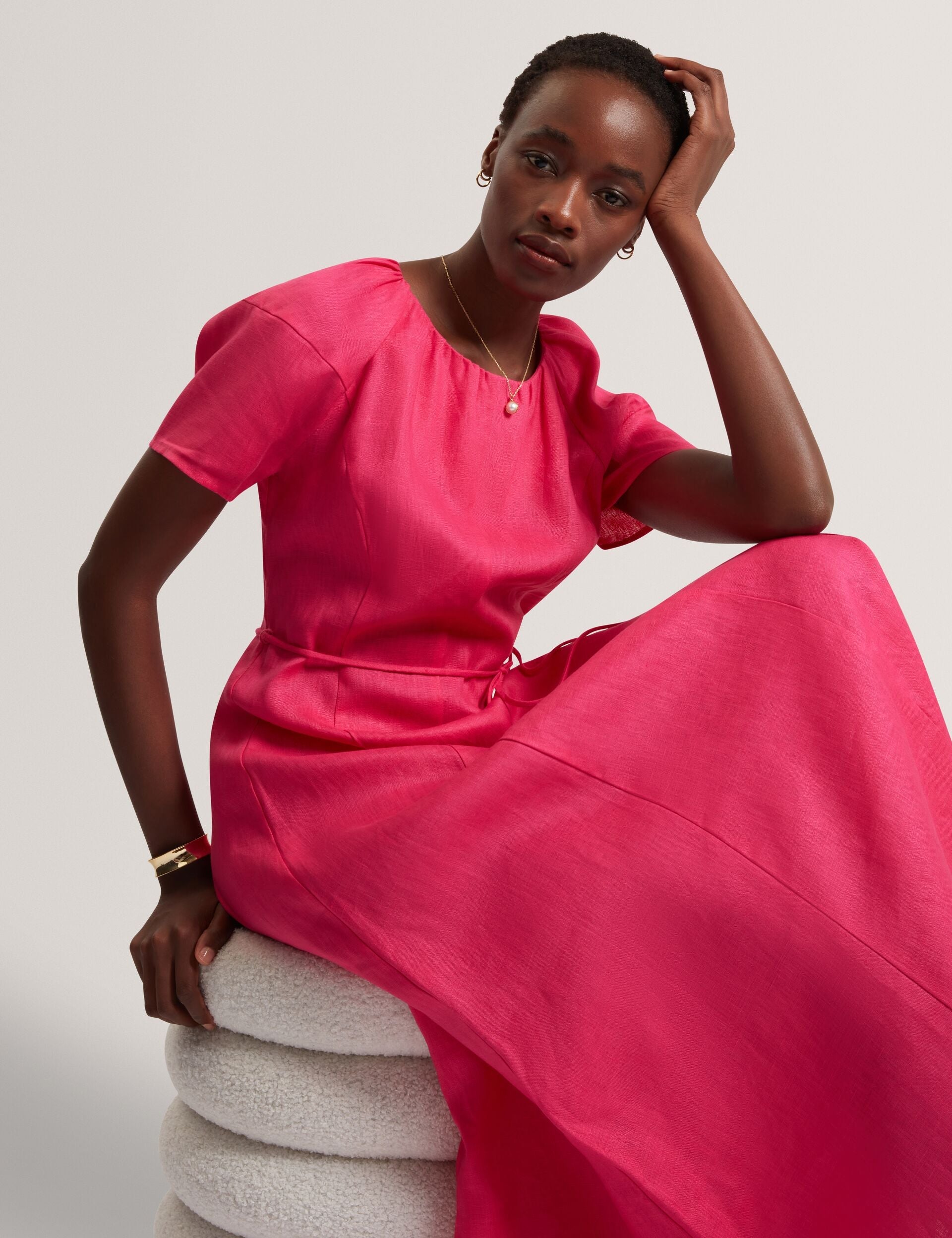 Women ALLISON Linen Raglan Sleeve Maxi Dress - Ted Baker