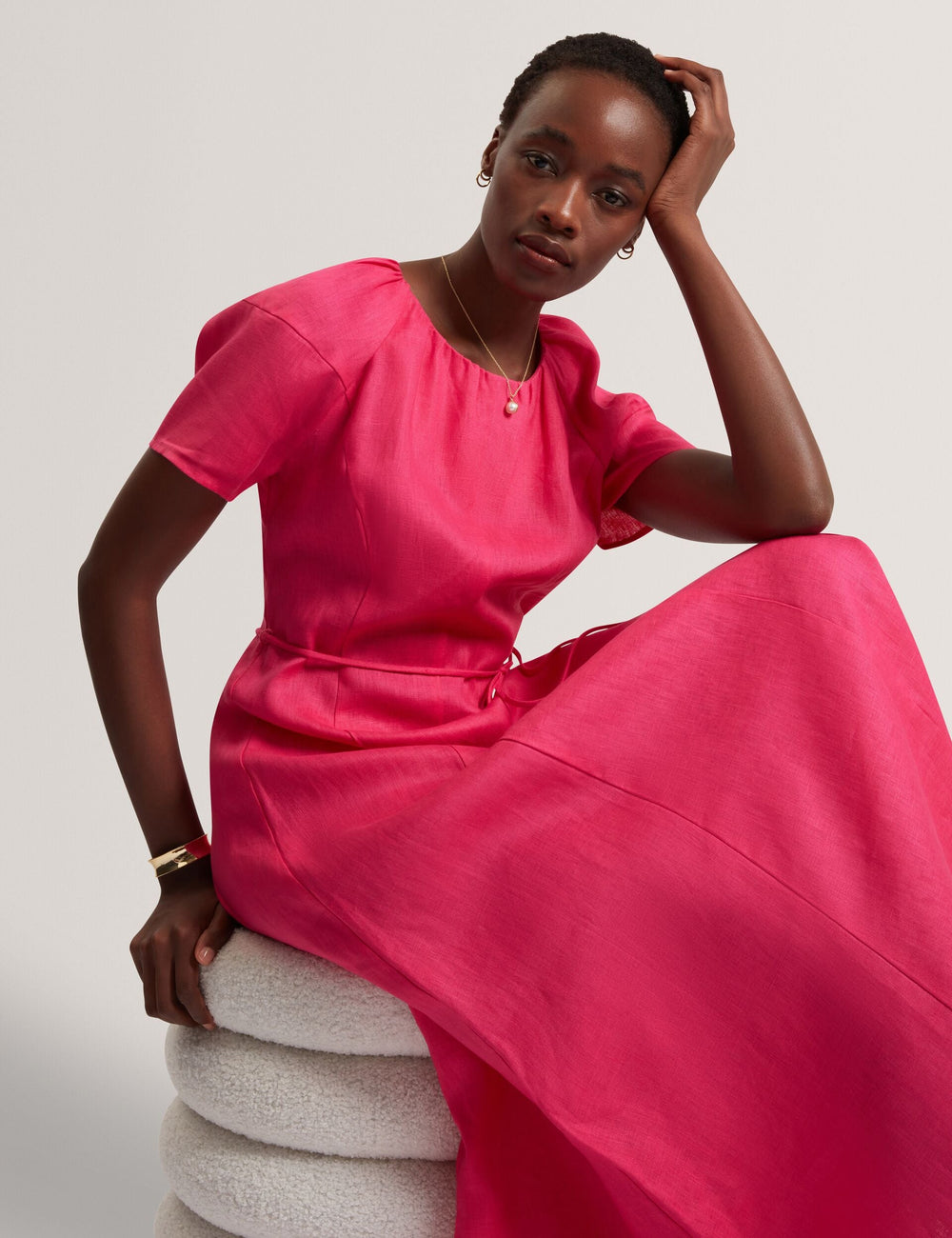 Women ALLISON Linen Raglan Sleeve Maxi Dress - Ted Baker