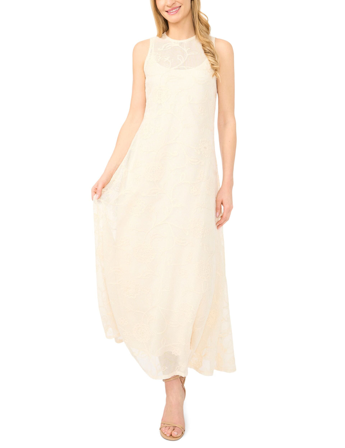 Women MIMI Floral Crochet Sleeveless Maxi Dress - Ted Baker