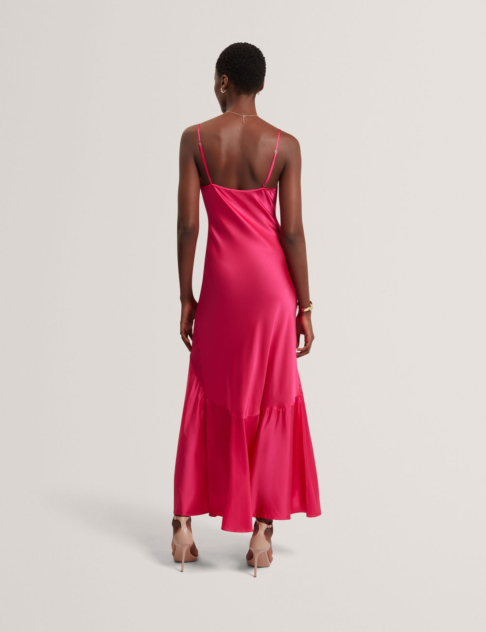 Women EILA Satin Cowl Neck Strappy Maxi Dress - Ted Baker