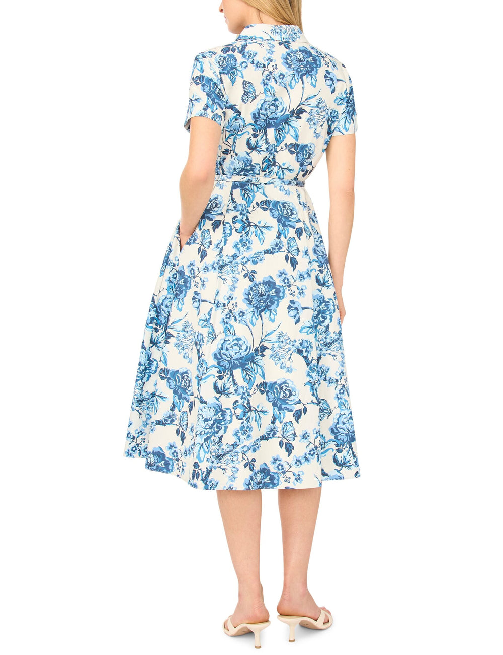 Women RORY Cotton Floral Belted Midi Shirt Dress - Ted Baker