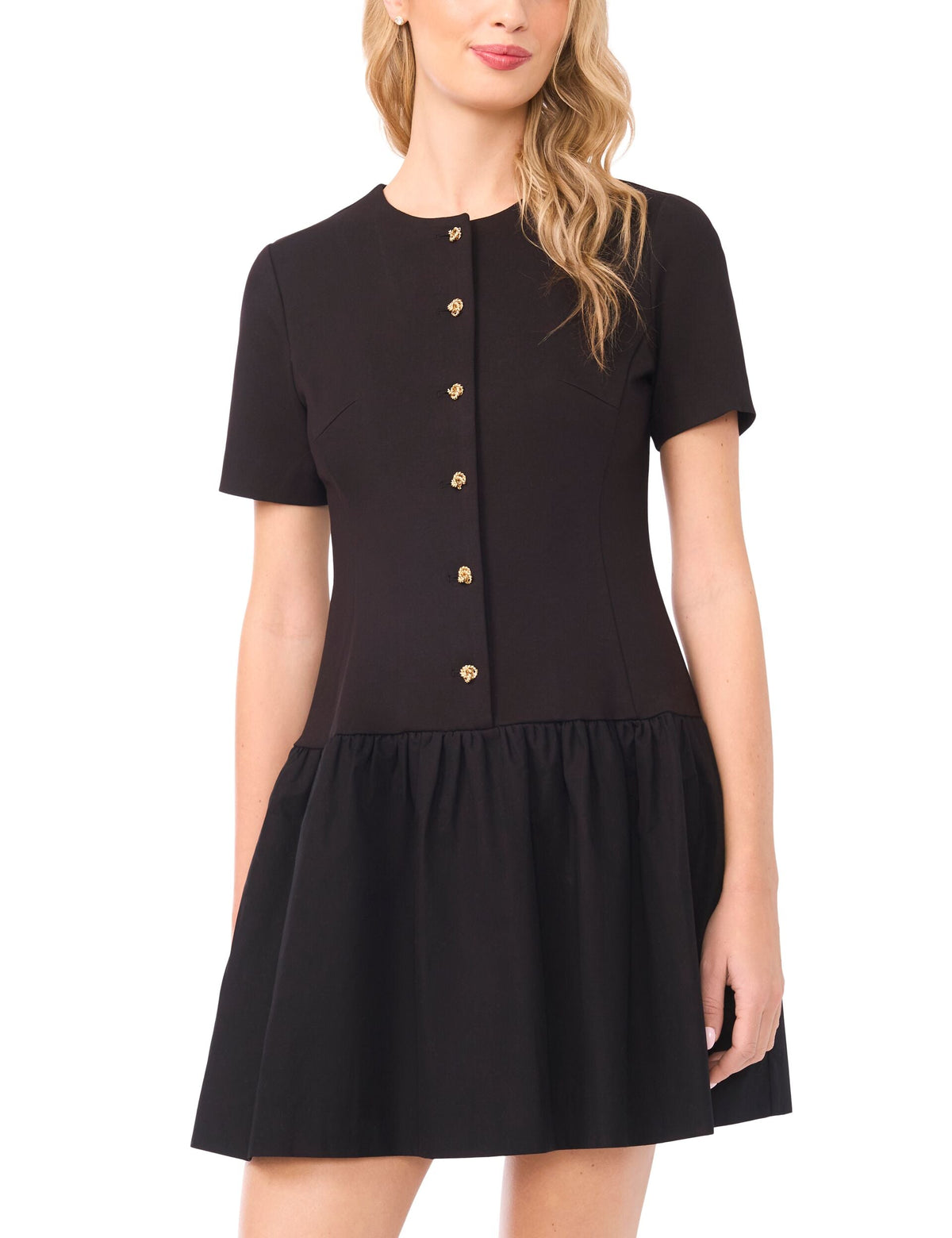 Women VALENTINA Tailored Drop Waist Buttoned Mini Dress - Ted Baker
