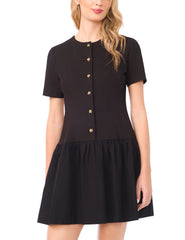 Women VALENTINA Tailored Drop Waist Buttoned Mini Dress - Ted Baker