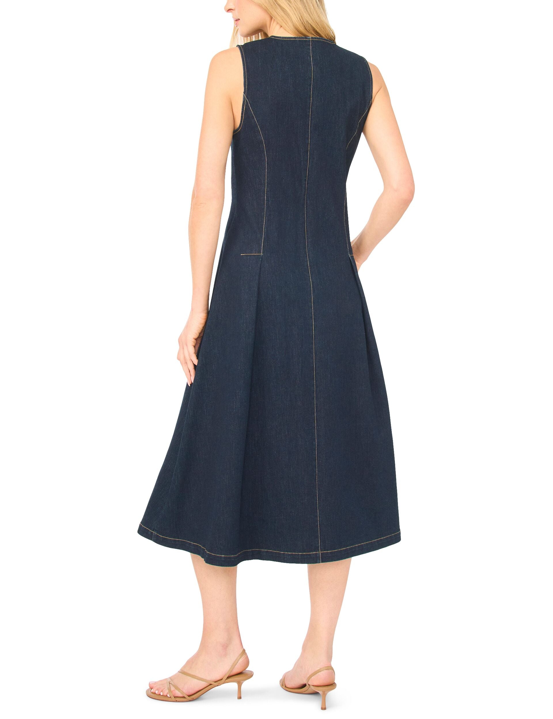 Women MIA Buttoned Sleeveless Denim Midi Dress - Ted Baker