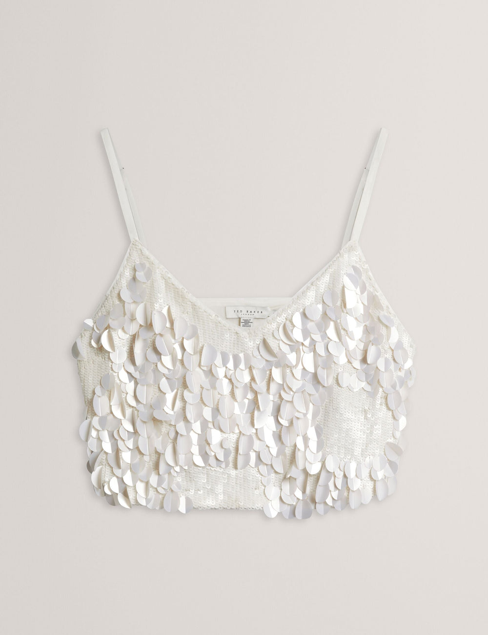 Women SERRES Sequin Strappy Cropped Cami Top - Ted Baker