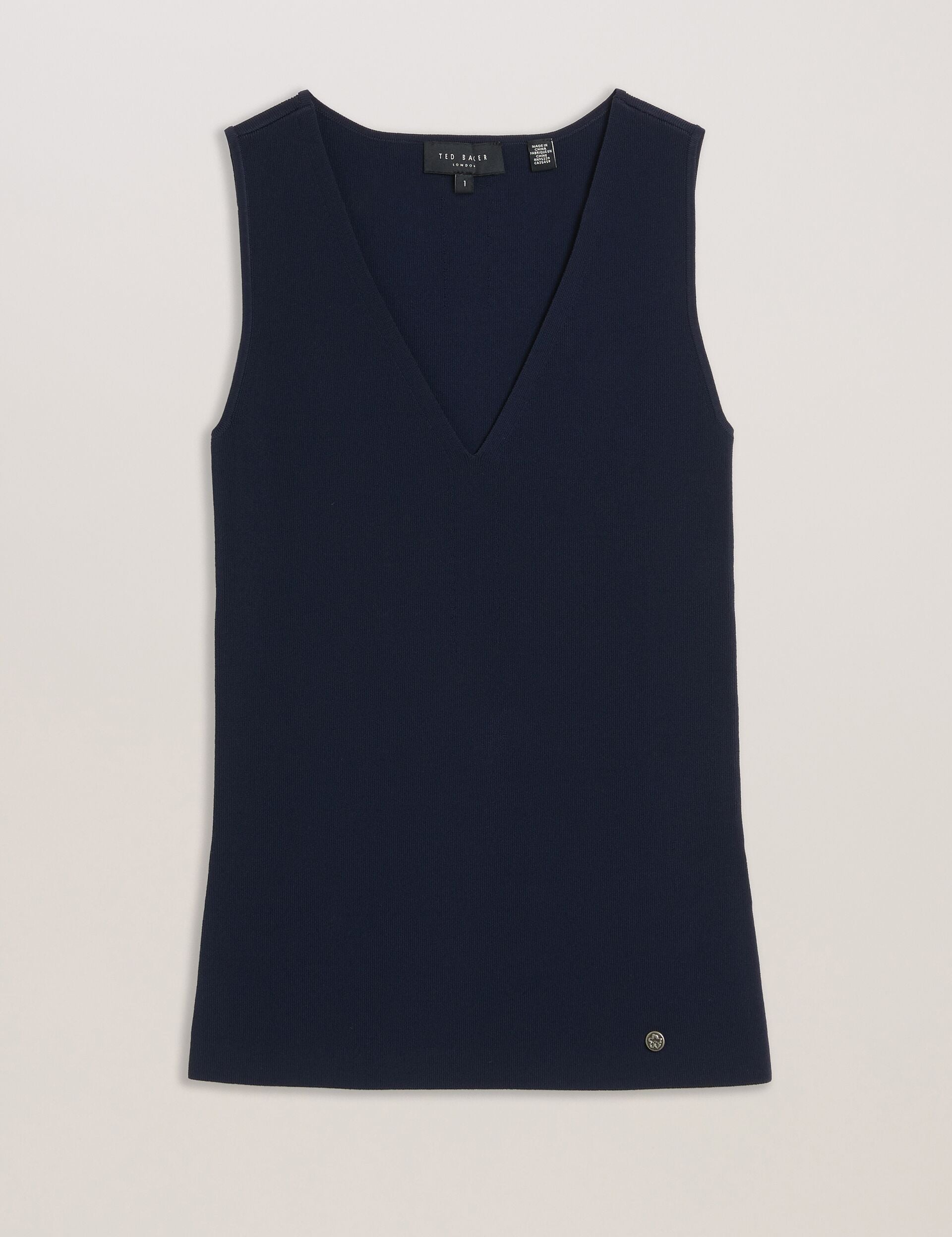 Women JOSIIY - V Neck Slim Fit Sleeveless Knit Top - Ted Baker