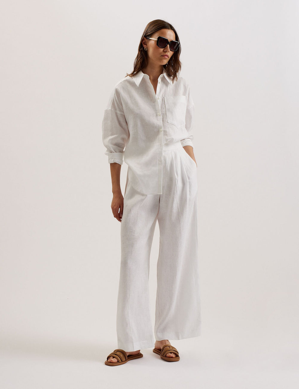 Women TOLOCA - Oversized Linen Shirt - Ted Baker