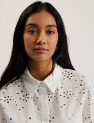 Women KILKIS - Broderie Cropped Shirt - Ted Baker
