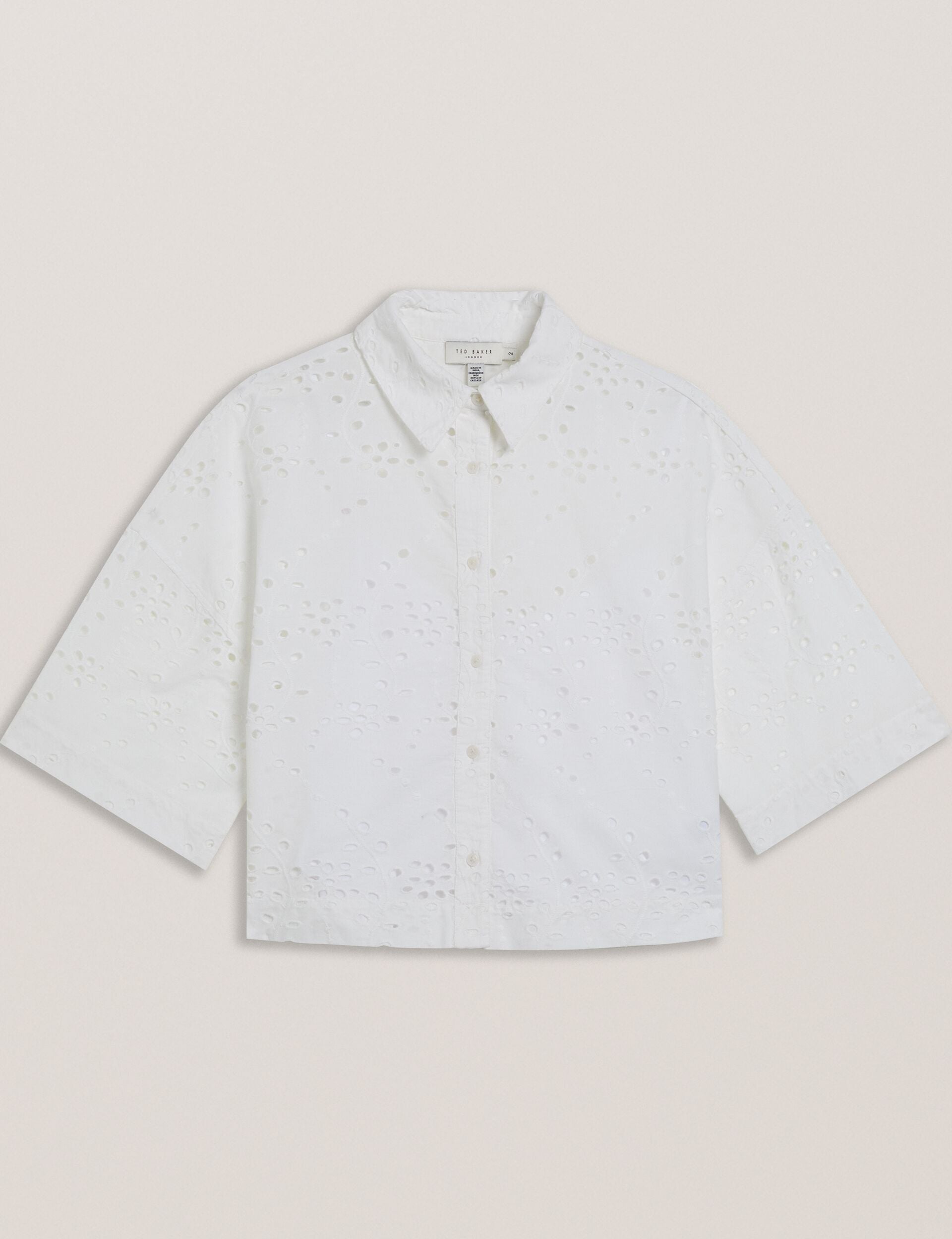 Women KILKIS - Broderie Cropped Shirt - Ted Baker