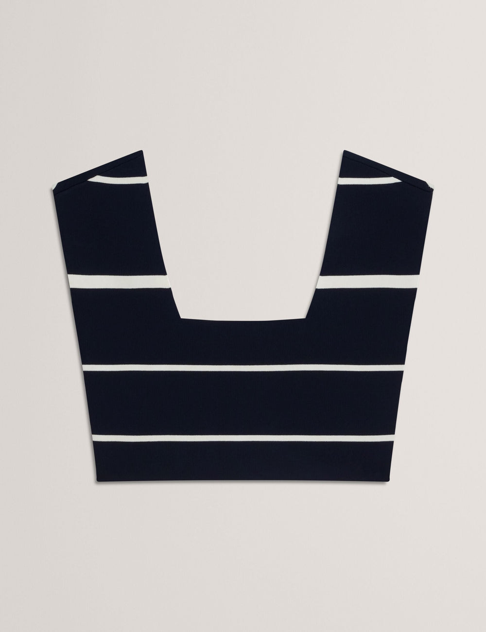 Women ELLLE - Striped Knit Square Neck Cropped Top - Ted Baker