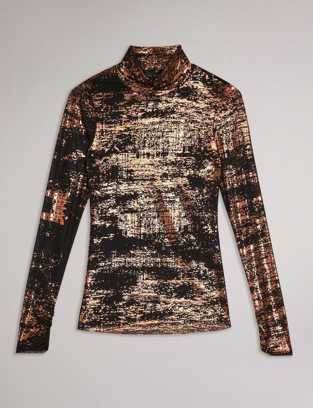 Women SOFIY - Foil Print High Neck Mesh Top - Ted Baker