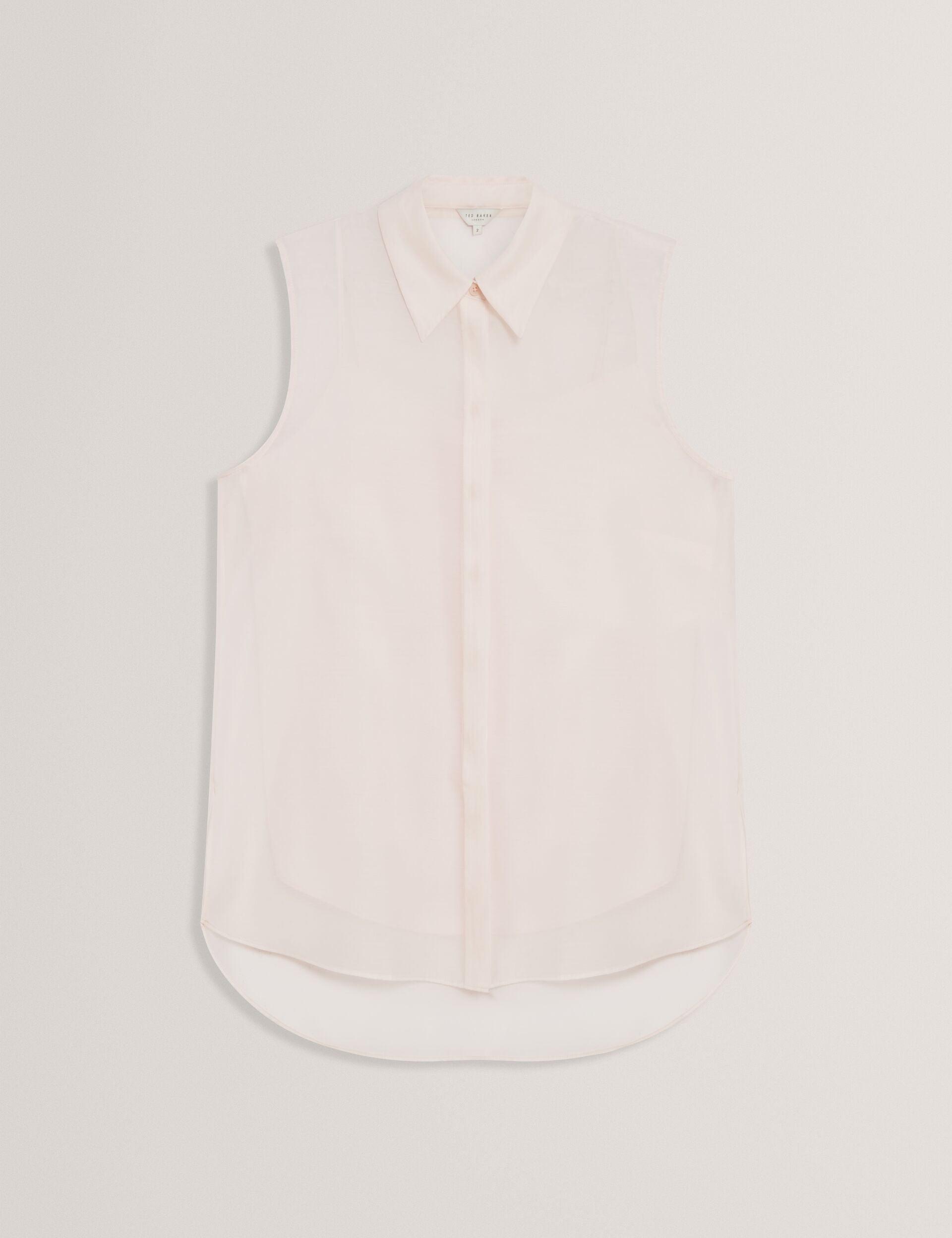 Women NORELLA - Sheer Organza Longline Sleeveless Blouse - Ted Baker