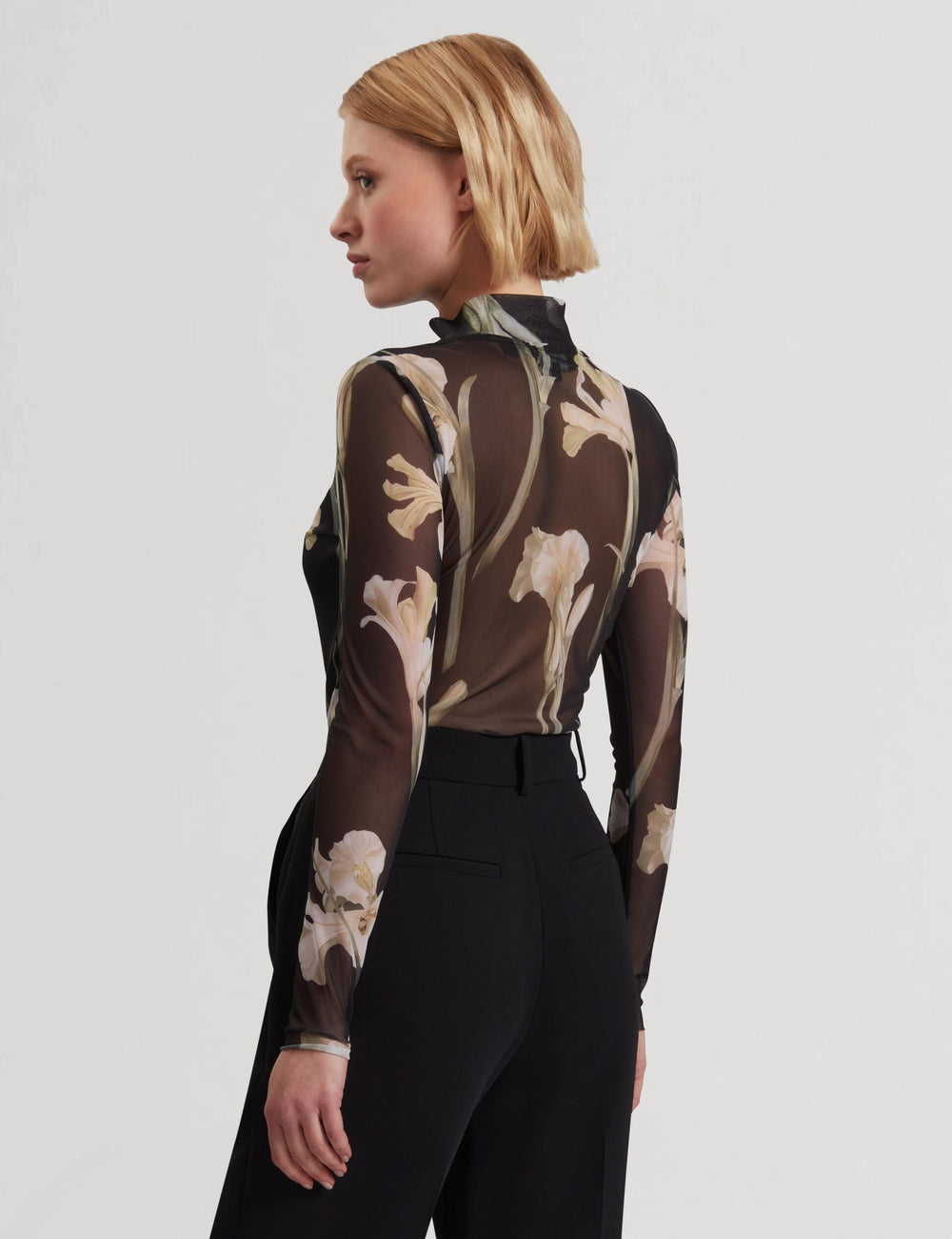 Women FIAAHH - Floral Print High Neck Sheer Mesh Top - Ted Baker