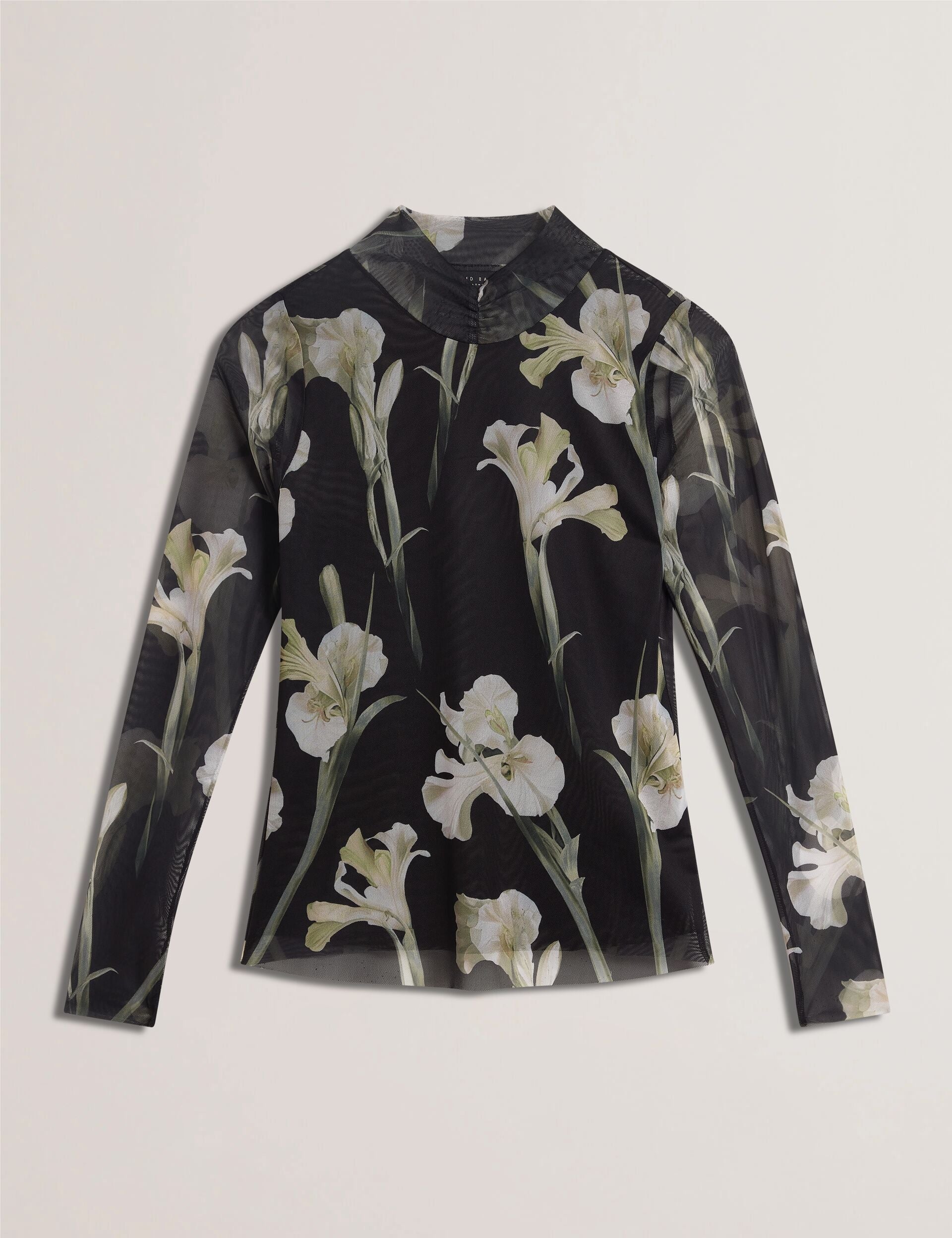 Women FIAAHH - Floral Print High Neck Sheer Mesh Top - Ted Baker