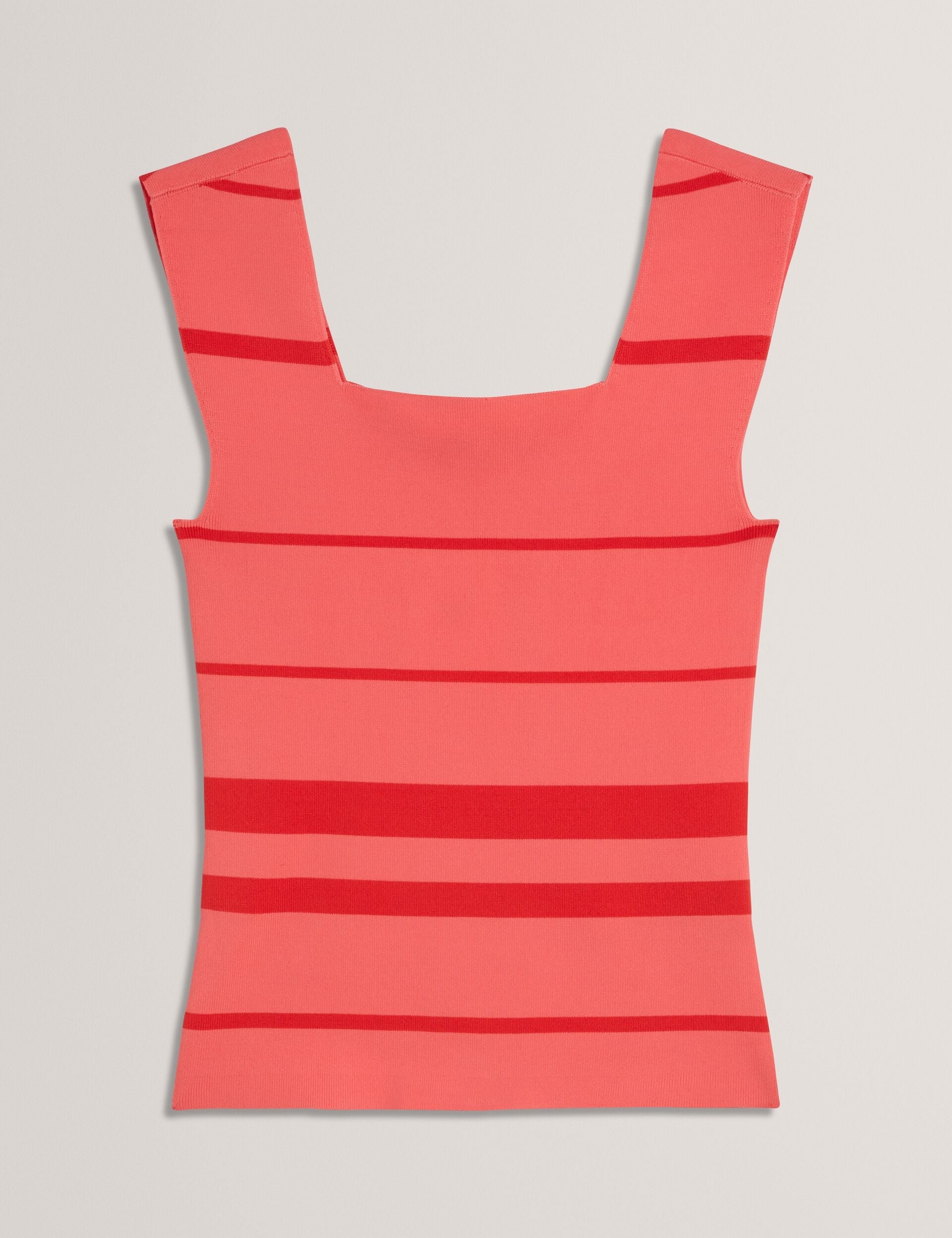 Women LAYDAA - Striped Knit Square Neck Sleeveless Top - Ted Baker