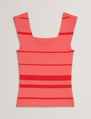 Women LAYDAA - Striped Knit Square Neck Sleeveless Top - Ted Baker