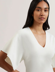 Women REGINAH - Wide Short Sleeve V-Neck Knitted Top - Ted Baker