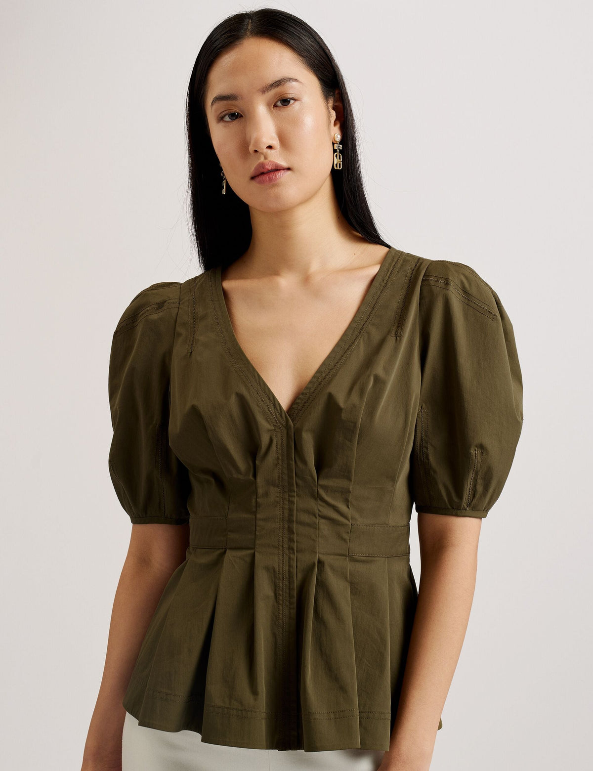 Women BURDUR - Peplum Fitted Top - Ted Baker