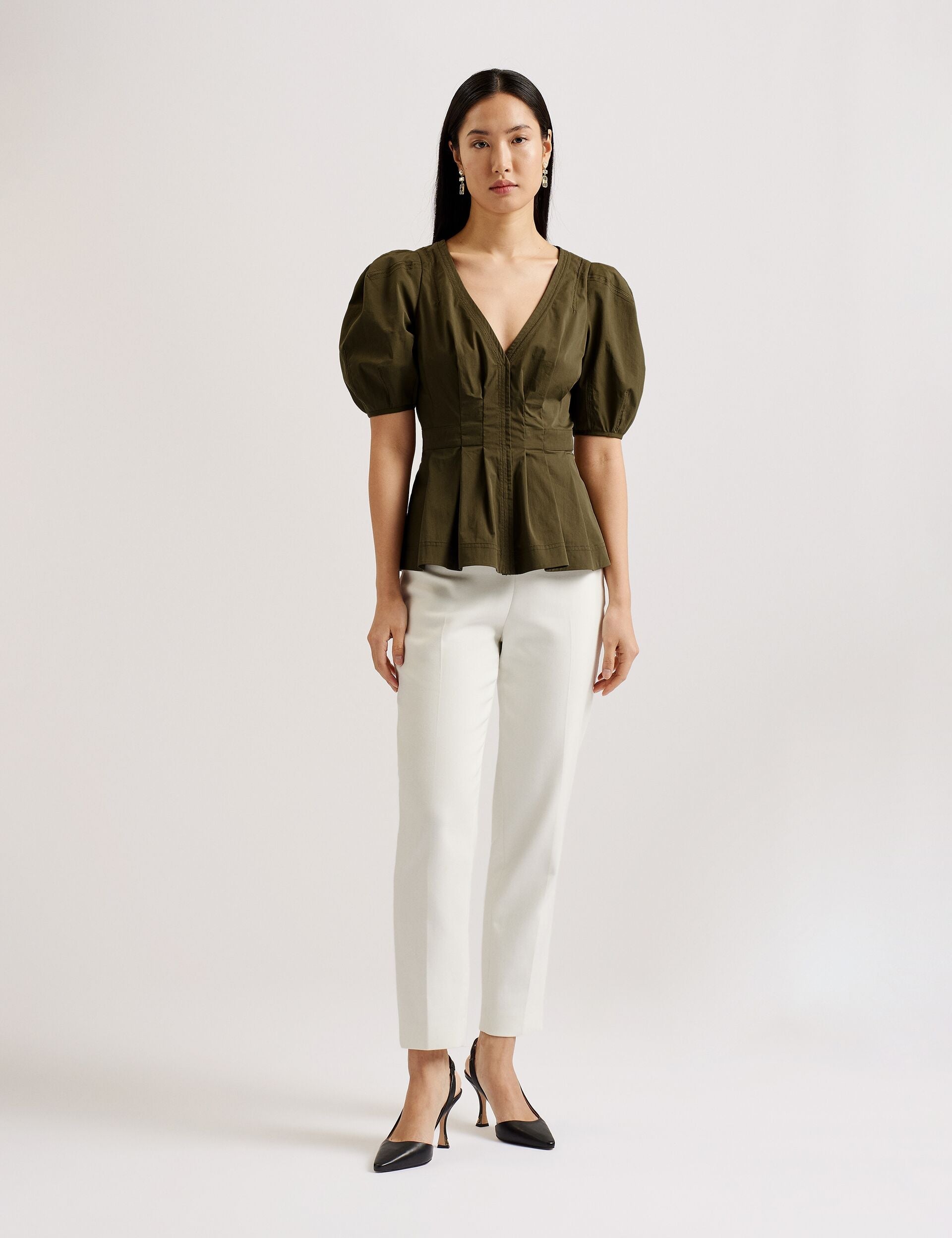 Women BURDUR - Peplum Fitted Top - Ted Baker