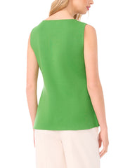 Women Sleeveless Button Down - Crew Neck Button Down With Novelty Button - Ted Baker