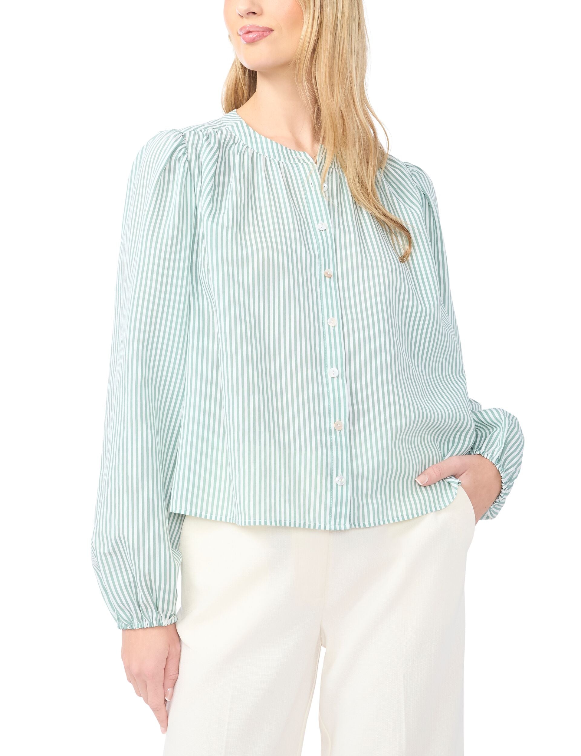 Women BROOKE Striped Puff Long Sleeve Blouse - Ted Baker