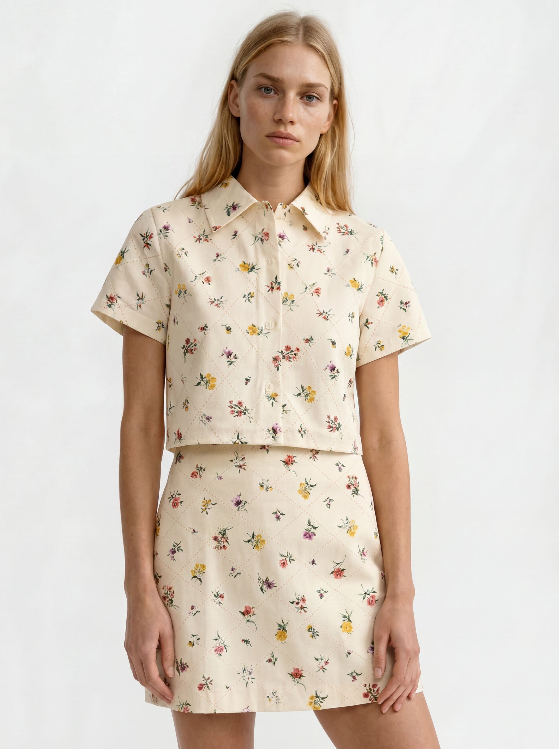 Women LIZ Wildflower Embroidered Cropped Shirt - Ted Baker
