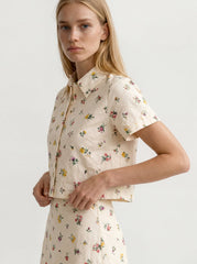 Women LIZ Wildflower Embroidered Cropped Shirt - Ted Baker