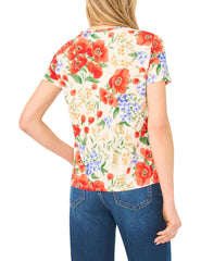 Women KNITTOP Poppy Print Slim Fit T-Shirt - Ted Baker