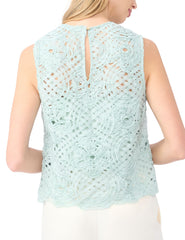 Women HAZEL Floral Crosshatch Cropped Shell Top - Ted Baker