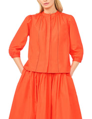 Women CAMILLE Relaxed Mandarin Collar Cotton Blouse - Ted Baker