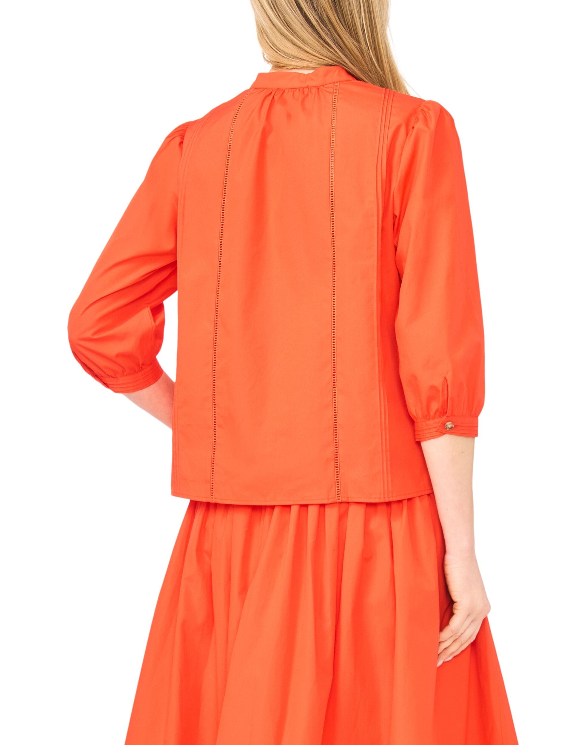 Women CAMILLE Relaxed Mandarin Collar Cotton Blouse - Ted Baker
