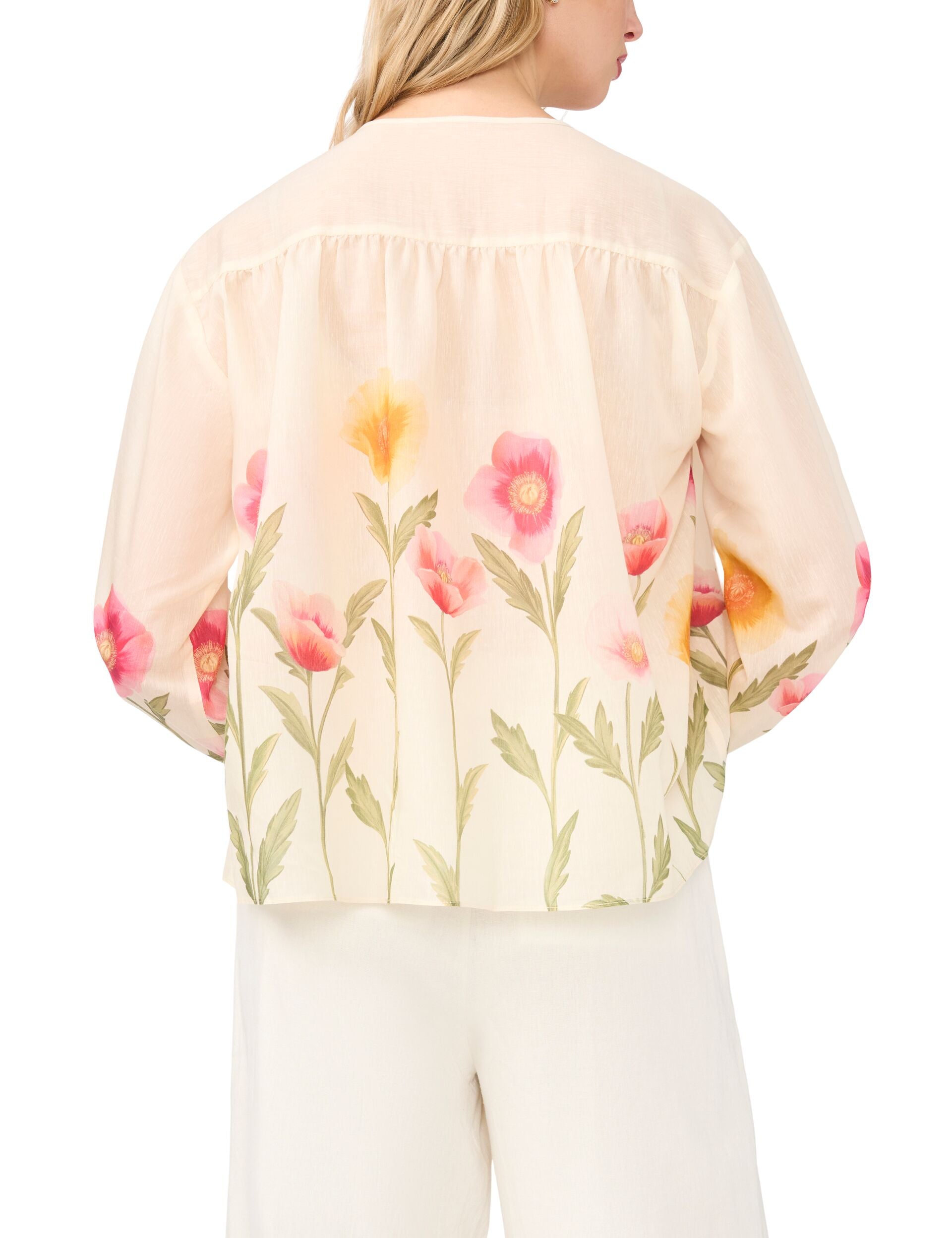 Women ROCHELLE Floral Print Tie Neck Relaxed Blouse - Ted Baker