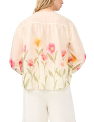 Women ROCHELLE Floral Print Tie Neck Relaxed Blouse - Ted Baker