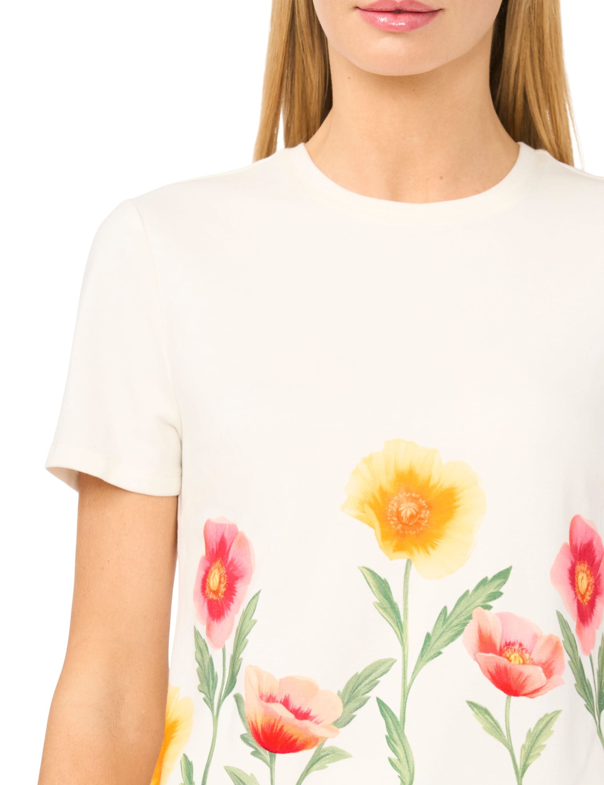 Women WILLOW Floral Border Crew Neck T-Shirt - Ted Baker