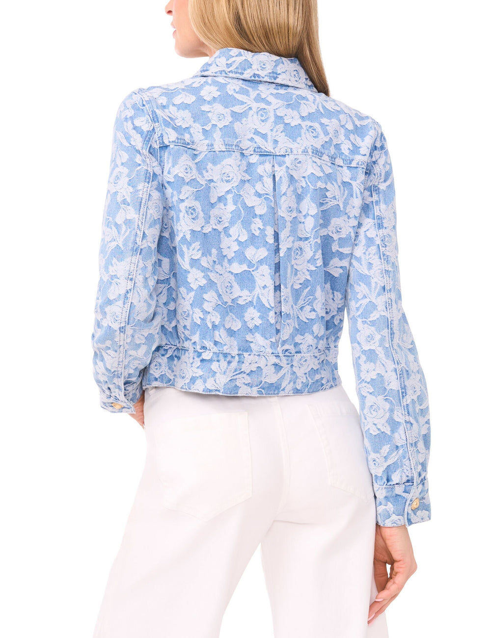 Women ROSET Floral Print Cropped Denim Jacket - Ted Baker