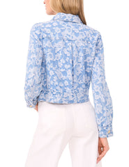 Women ROSET Floral Print Cropped Denim Jacket - Ted Baker
