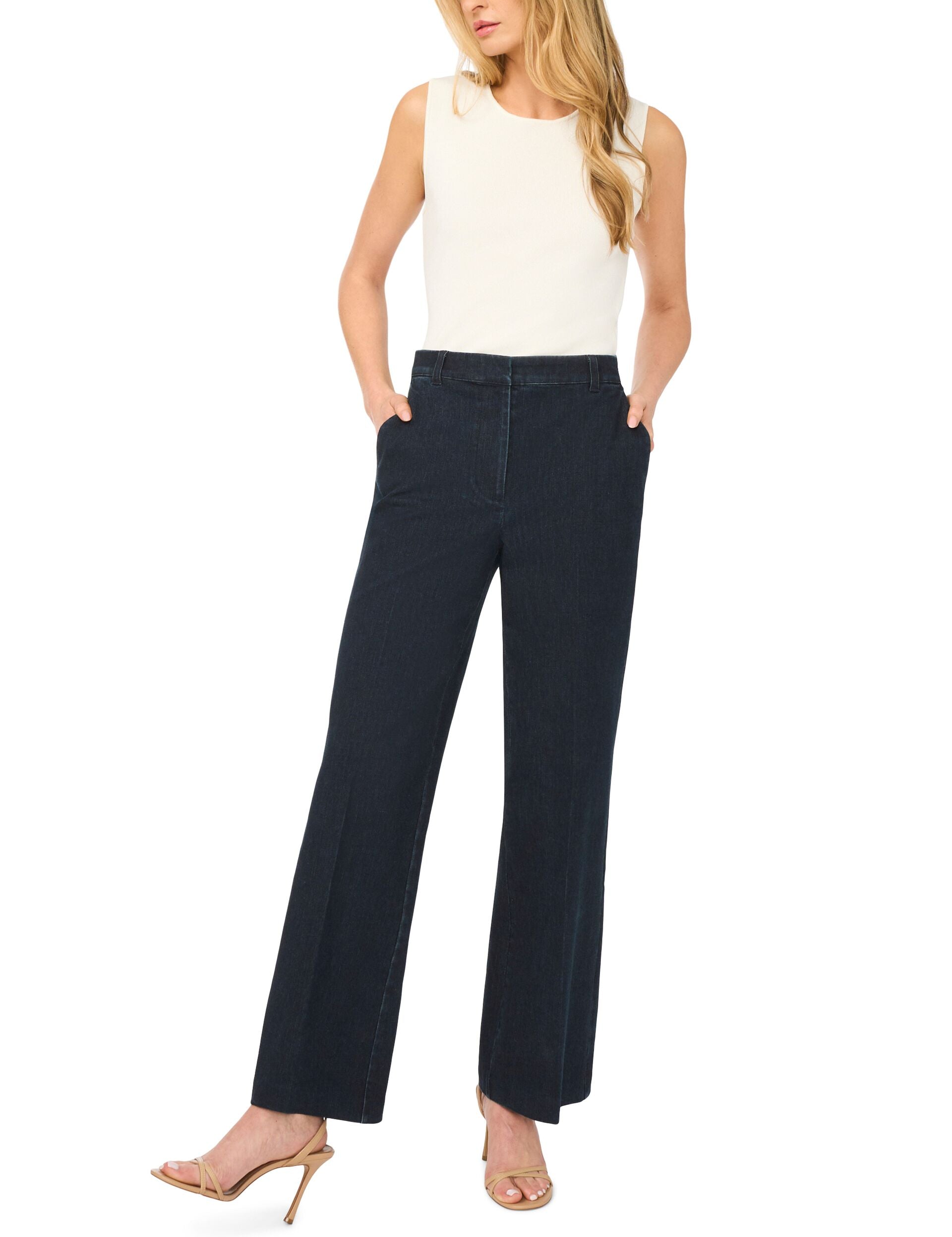 Women CARINA Dark Rinse Smart Wide Leg Jeans - Ted Baker