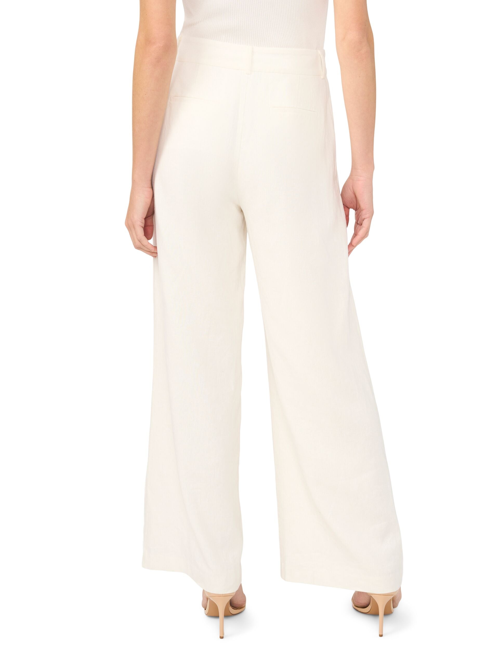 Women BEATRICE Linen Blend Tailored Wide Leg Pants - Ted Baker